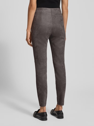 Christian Berg Woman Broek in leerlook met elastische band Grafiet - 5