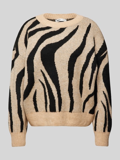 Only Pullover mit Rundhalsausschnitt Sand 2