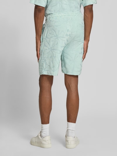 BOSS Orange Regular Fit Sweatshorts aus Baumwoll-Mix Modell 'SE_FLOWER' Tuerkis 5