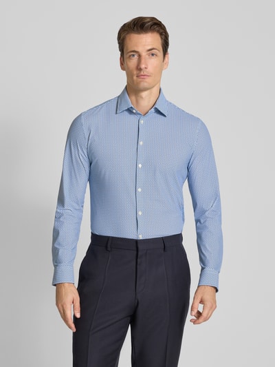 Jake*s Slim fit zakelijk overhemd met knoopsluiting Bleu - 4