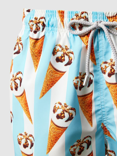 MC2 Saint Barth Zwembroek met all-over print, model 'GUSTAVIA' Turquoise - 2