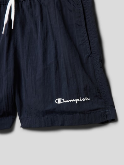 CHAMPION Badehose mit Label-Print Marineblau 2