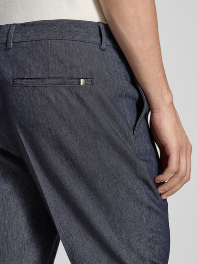 BOSS Tapered Fit Anzughose aus Baumwoll-Mix Modell 'PERIN' Marine 3