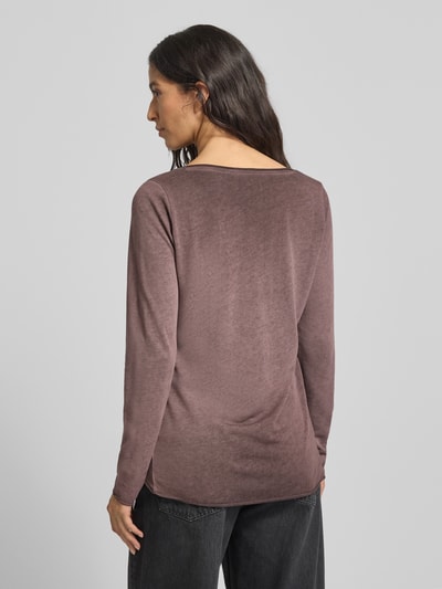 Smith and Soul Sweter z dzianiny ze zrolowanym dołem Ciemnobrązowy 5