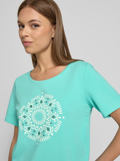 s.Oliver RED LABEL T-shirt o kroju regular fit z mieszanki bawełny Jasnoniebieski 3