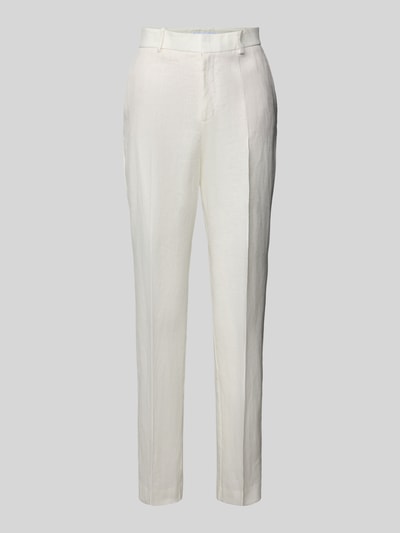 MANGO Regular Fit Leinenhose mit Eingrifftaschen Modell 'BORELI' Offwhite 2
