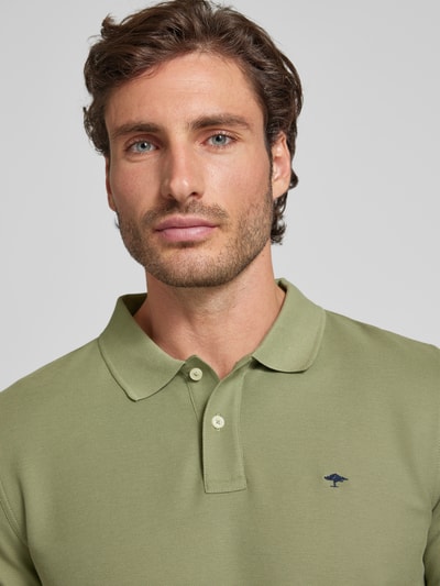 Fynch-Hatton Koszulka polo o kroju regular fit z wyhaftowanym logo Khaki 3