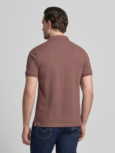 s.Oliver RED LABEL Koszulka polo Regular Fit z czystej bawełny Ciemnobrązowy 5