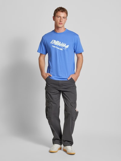 Tom Tailor Denim Relaxed Fit T-Shirt mit Label-Print Blau 1