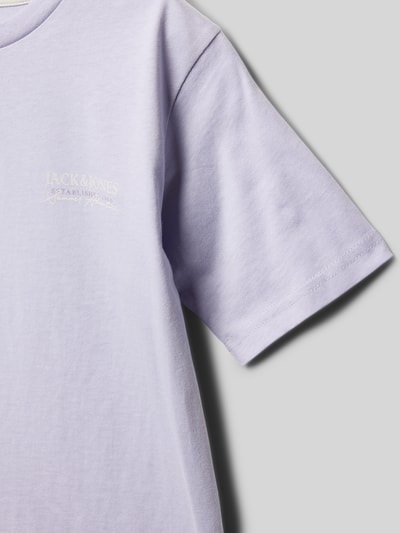 Jack & Jones T-shirt z nadrukiem z logo model ‘SUMMER’ Jasnofioletowy 2