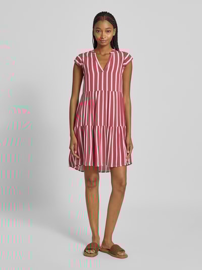 Only Jurk in A-lijn van pure viscose, model 'PRIME' Roestrood - 1