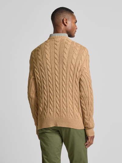 Polo Ralph Lauren Strickpullover mit gerippten Abschlüssen Modell 'DRIVER' Camel 5