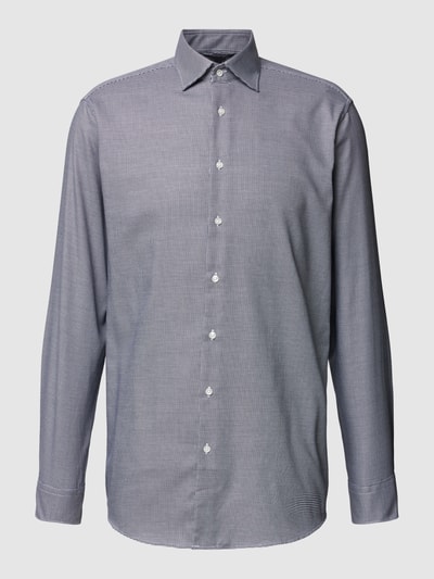 SEIDENSTICKER REGULAR FIT Koszula biznesowa o kroju regular fit z fakturowanym wzorem Granatowy 2