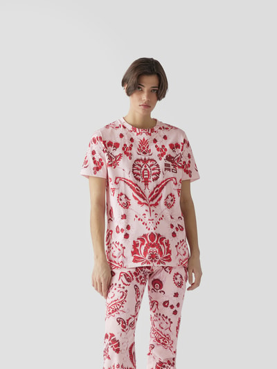 Etro T-Shirt mit Allover-Muster Rot 4