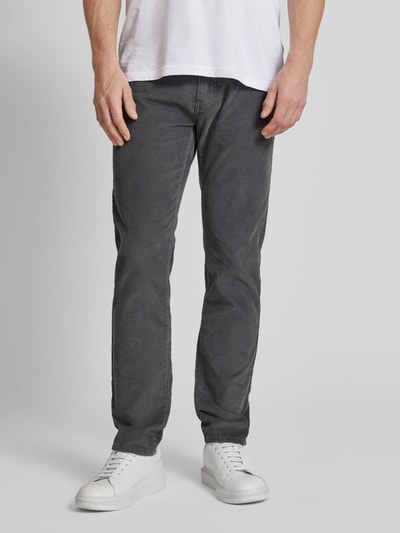 Pierre Cardin Tapered fit corduroy broek, model 'Lyon' Grafiet - 4