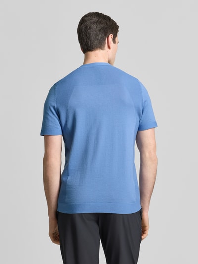 BOSS Green Regular Fit T-Shirt aus Baumwoll-Mix Modell 'MOMENTUM-LITE' Blau 5