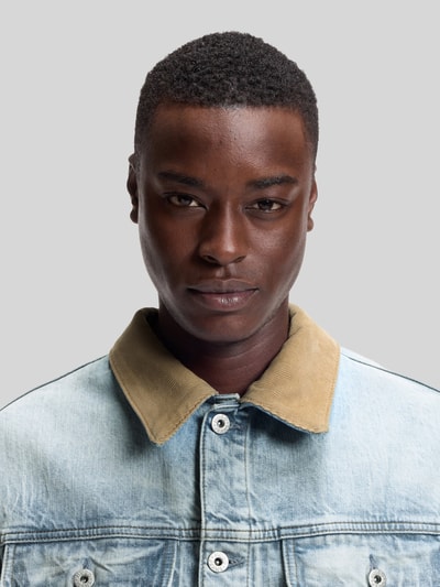 HUGO Blue kurtka jeansowa o kroju regular fit z czystej bawełny Jeansowy niebieski 3