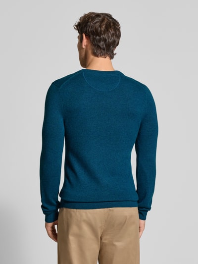 MCNEAL Gebreide pullover van wolmix met kasjmier Petrol gemêleerd - 5