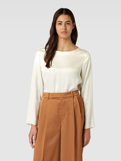 Marc O'Polo Blousehirt van viscose in zwart Offwhite - 4