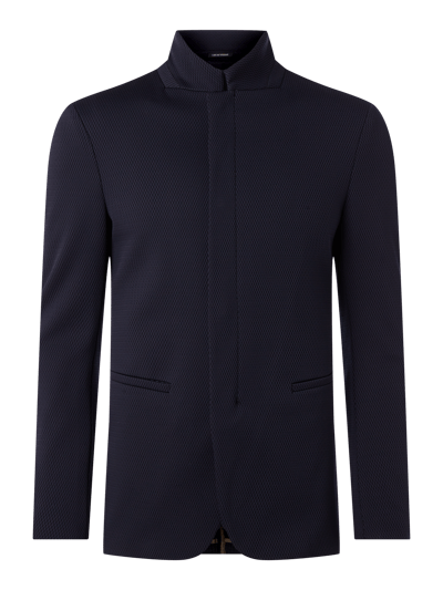 Emporio Armani Slim Fit Sakko mit Webstruktur  Marine 1