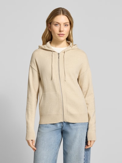 Christian Berg Woman Kurtka z dzianiny z mieszanki wiskozy z kapturem Beżowy melanż 4