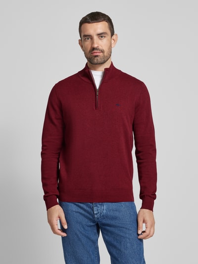 Fynch-Hatton Gebreide pullover met schipperskraag Bordeaux - 4