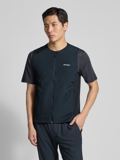 Salomon Bodywarmer met ritssluiting en logo Zwart - 4