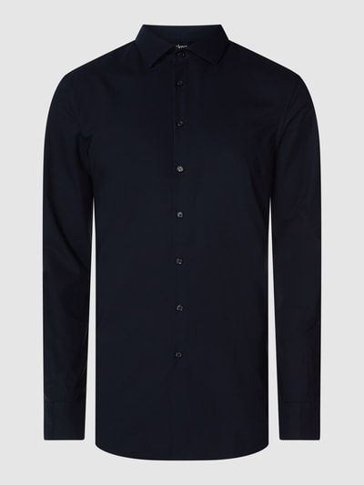 Jake*s Slim fit zakelijk overhemd met kentkraag Marineblauw - 1