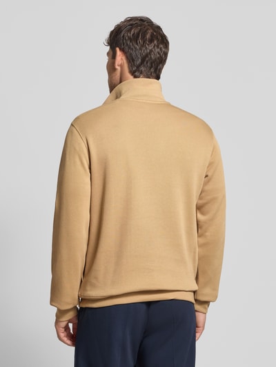 Lacoste Regular Fit Troyer aus reiner Baumwolle Beige 5