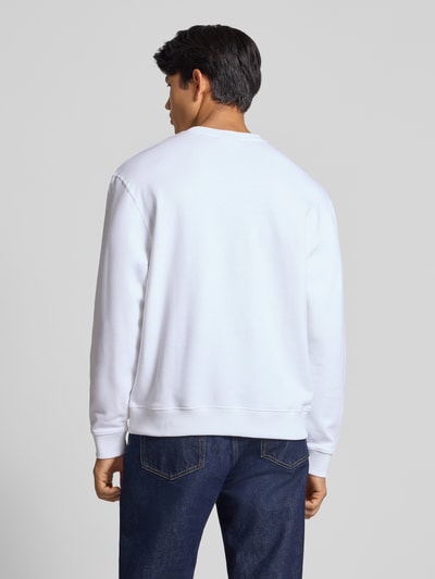 Calvin Klein Jeans Regular fit sweatshirt met logopatch, model 'Terry' Wit - 5