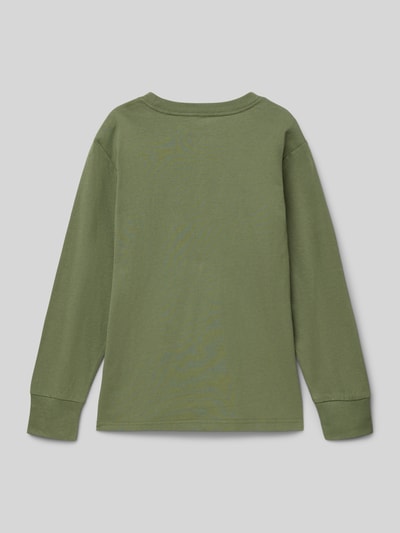 Polo Ralph Lauren Teens Shirt met lange mouwen, ronde hals en labelstitching Lichtgroen - 3