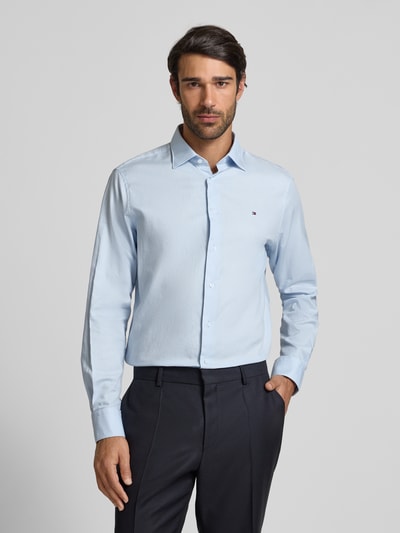 Tommy Hilfiger Regular fit zakelijk overhemd van twill Bleu - 4