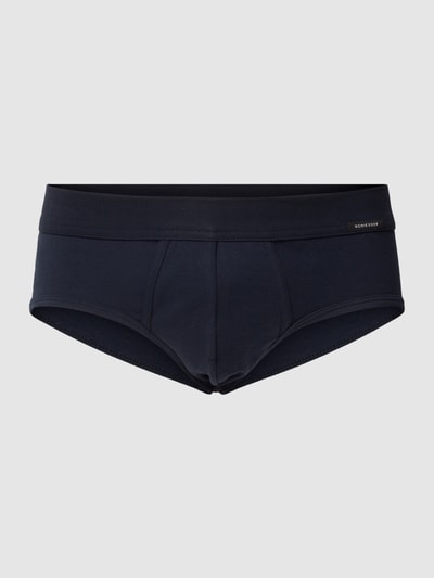 Schiesser Slip met labeldetail, model 'Fine' Donkerblauw - 2