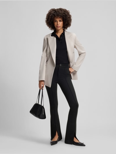 HUGO flared fit bell bottom met splitten model 'Nereyel' Zwart - 1