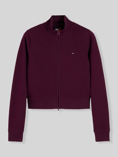 Tommy Jeans Regular Fit Sweatjacke aus Baumwoll-Mix Bordeaux 2