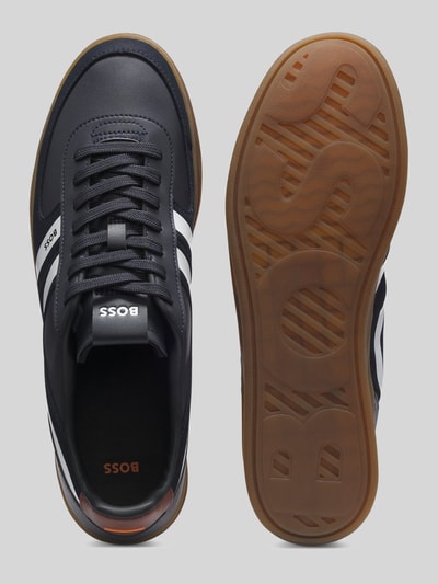BOSS Orange Sneaker Low mit kontrastierenden Streifen Dunkelblau 4