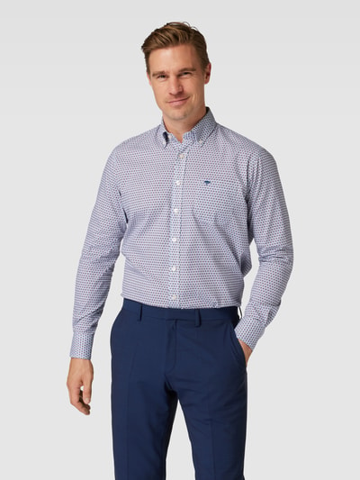 Fynch-Hatton Koszula casualowa o kroju regular fit z kołnierzykiem typu button down Czerwony melanż 4