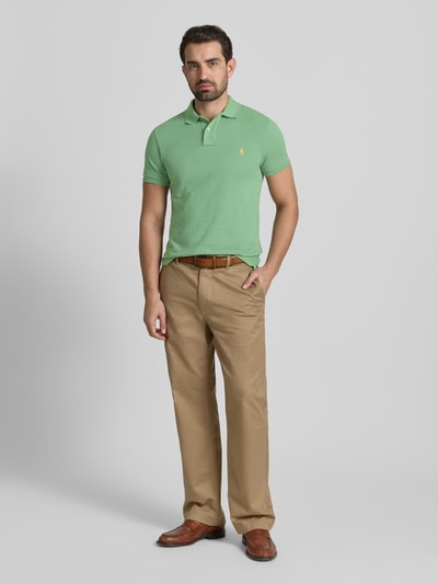 Polo Ralph Lauren Poloshirt mit Label-Stitching Gruen 1