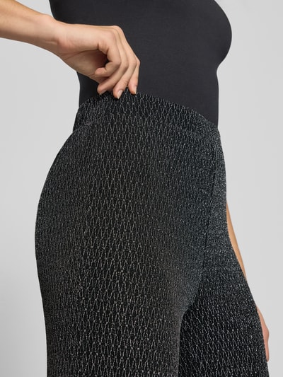 Only Wide Leg Hose mit elastischem Bund Modell 'CAROL' Metallic Black 3