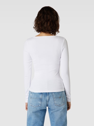 Tommy Jeans Longsleeve mit Feinripp Weiss 5