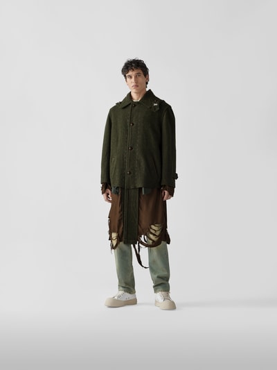 Maison Margiela Mantel im Destroyed-Look Khaki 4