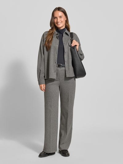 Weekend Max Mara Oversized Hemdbluse mit Baumwoll-Anteil Modell 'NANCY' Dunkelgrau 1