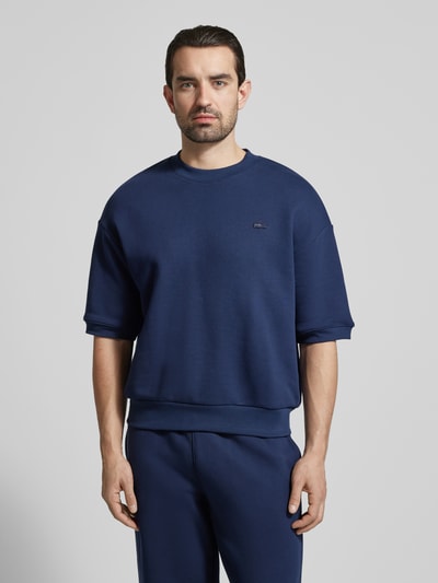 Lacoste Relaxed Fit Sweatshirt aus reiner Baumwolle Marine 4