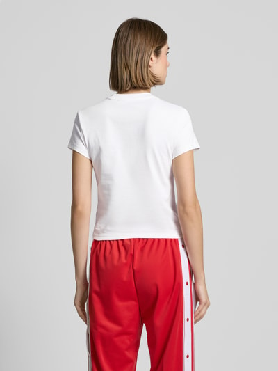 adidas Originals T-Shirt mit Label-Stitching Weiss 5