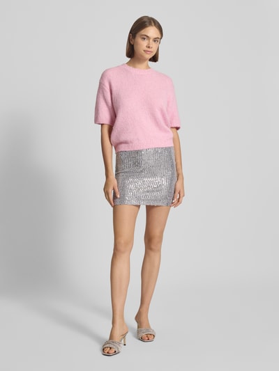 NOISY MAY® Minirok met pailletten, model 'SCARLET' Zilver - 1