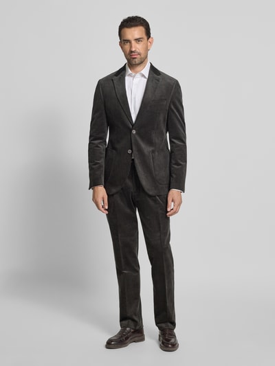 MCNEAL Regular fit corduroy broek met bandplooien Groen - 1