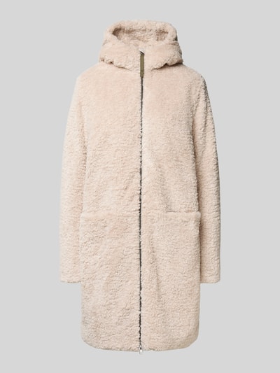 camel active Mantel aus Teddyfell mit Kapuze und Zweiwege-Reißverschluss Offwhite 2