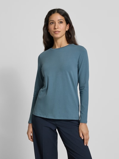 MM Bluzka z długim rękawem o kroju slim fit z mieszanki bawełny model ‘CRIS’ Jasnoniebieski 4