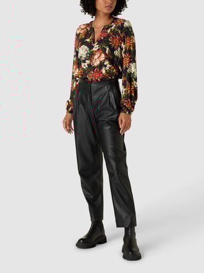 Christian Berg Woman Blusenshirt mit floralem Muster Schwarz 1