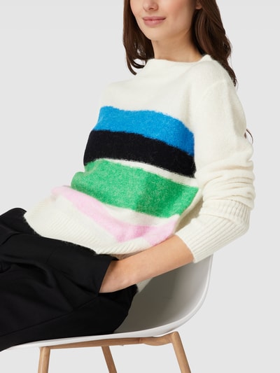 Opus Strickpullover in Colour-Blocking-Design Modell 'Polora' Offwhite 3